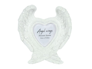 White Angel Wings Photo Frame
