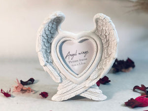 White Angel Wings Photo Frame