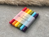LGBT Rainbow Candle Gift Set - Rainbow Colours Dinner Tapper Candle Set