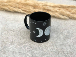 Triple Moon Mug - Moon Phases Black Mug