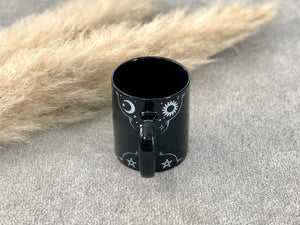 Black Bone China Ouija Board Design Mug - Talking Board Coffee Mug & Tea Cup