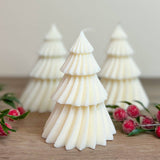 Swirly Christmas Tree Candles - Natural Soy Wax - Vegan Christmas Candle