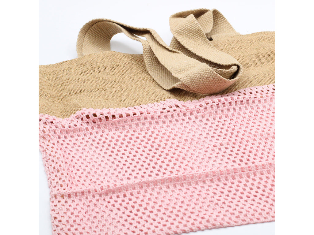 Handmade Mesh Cotton Shopping Tote - Eco Friendly Natural Vegetable Net Shoulder Bags