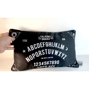 Black Rectangular Ouija Board Cushion - Small Rectangle Black and White Cushion