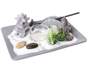 Buddha Zen Garden with Tealight Holder - Buddha Meditation Station - Spiritual Gifts