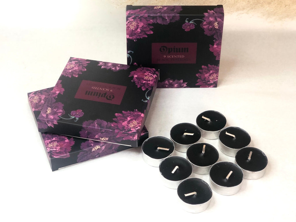 Black Opium Scented Tea Lights - Set of 9 Tea Light candles Giftset