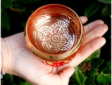 Meditation Singing Bowl Gift Set - Tibetan Singing Bowls - Patterned Singing Bowl Set - Chakra Balancing Bowls - Hand Beaten Bowl - Yoga