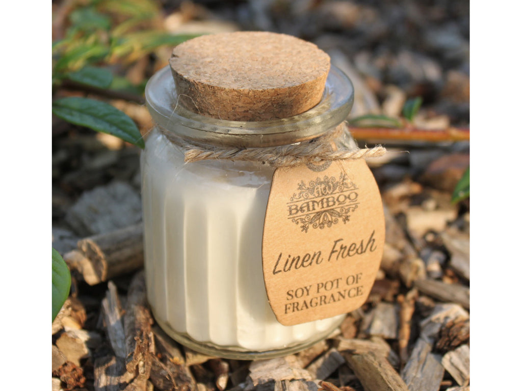 Fresh Cotton Scent Soy Wax Candle - Fresh Linen Candles