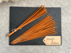 Peach and Mango Incense Sticks - Fruity Scented Incense - Hand Rolled Incense