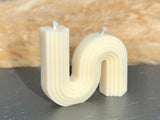 Decorative Soy Wax Wavy Candle - Curvy Sculpture Candles