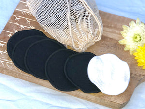Bamboo & Organic Cotton Make-Up Removal Pads & Eco Wash Bag