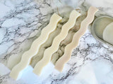 Wavy Soy Wax Pillar Candle - Tall Curvy Dinner Table Candles