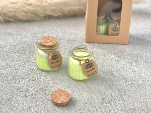 Vanilla Scent Soy Wax Candles in Glass Pots - Rustic Candles